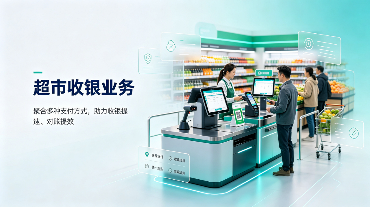 广州楷弥贸易有限公司超市收银业务合作场景